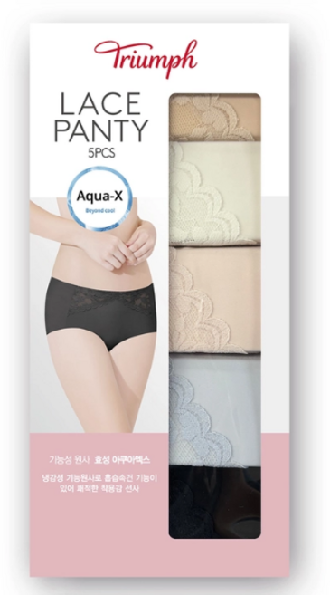 트라이엄프 여성 엘레강스 레이스 팬티 5ea 1 Set - 조이지 않는 자유로운 착용감