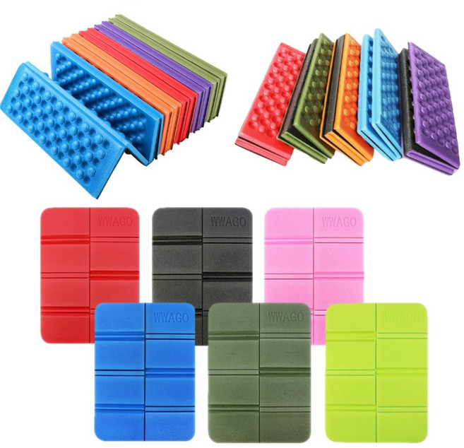 띵덕 미니 1인용 피크닉 콘서트 등산 야구장 휴대용 방석 매트 돗자리, 4칸 접이식 방석(매트), 오렌지