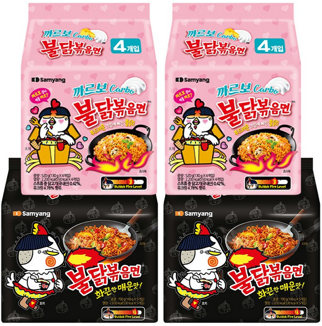 삼양 불닭볶음면 10p + 까르보불닭볶음면 8p, 18개
