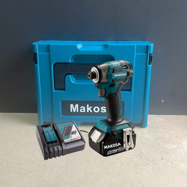 MAKOSA 18V 無刷衝擊起子機 電鑽, 1個, 173起子機【附充原廠6A電池*1】送箱