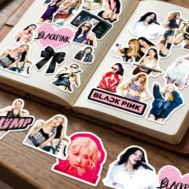 블랙핑크 스티커 50 굿즈 다꾸 폰꾸 캐리어 꾸미기, 1개, multi