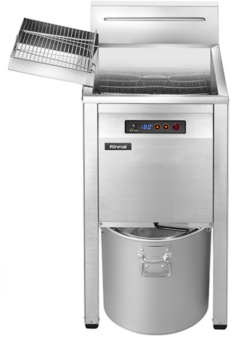 린나이 전기식 튀김기 450 1구 롯데리아 통닭 치킨튀기는기계 영업용 RFA-227E