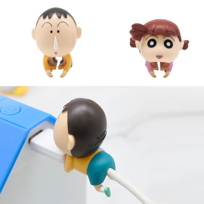 짱구 케이블 홀더 세트/단선 보호캡 선정리 전선 고정, 유리맹구, 1개