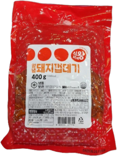 식자재왕 불타는 양념돼지껍데기 400g, 13개