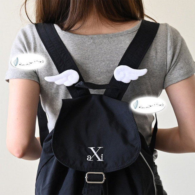 화이트 mini 미니 날개 엔젤윙 포인트 브로치 뱃지 no.361