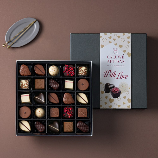 프리미엄 벨기에 초콜릿 칼루위 아티산 믹스드 컬렉션 25P_블랙, 345g, 1박스