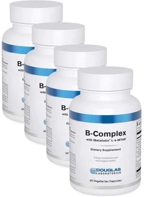더글라스랩 비타민B 콤플렉스 활성엽산 메틸코발라민 캡슐 Douglas Laboratories B-Complex with Metafolin, 4개, 60정 - 쿠팡