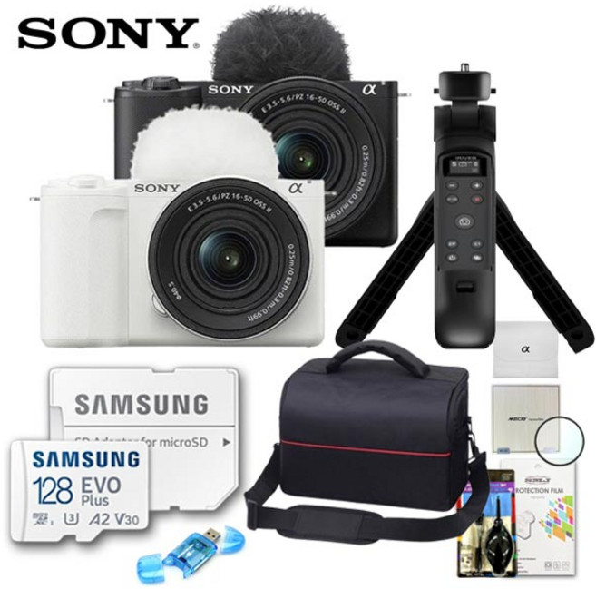 소니 정품 ZV-E10M2K 16-50mm II /아이리버 슈팅그립 패키지 8종세트 / 128G+슈팅그립 / TJ, 화이트