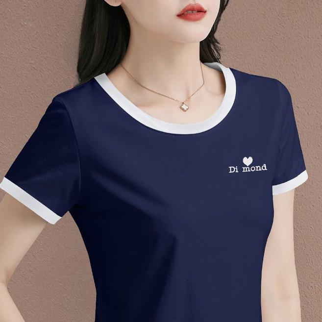 短袖T恤女夏季韓版休閒體恤衫女裝大碼修身顯瘦打底上衣潮薄款