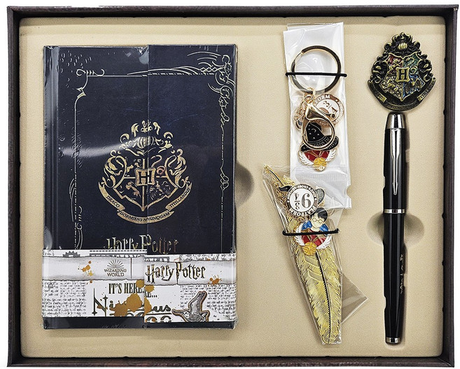 해리포터 굿즈 볼펜 + 하드커버노트 + 키링 + 책깔피 + 뱃지 세트/ 볼펜 색상 선택/, 1. 해리포터 컨셉 세트