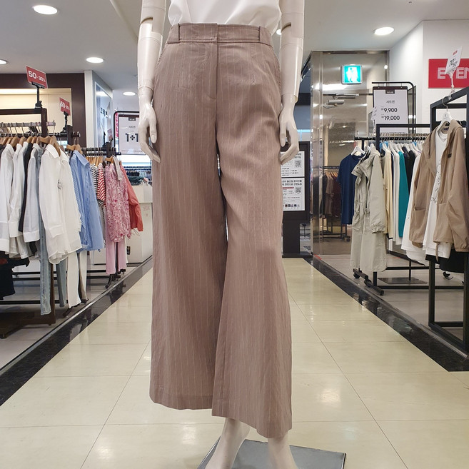 샤트렌 여름 정장 통바지 린넨 터치 소재로 시원한 감을 더한 정장 와이드핏 바지(마지막 최종 할인가)