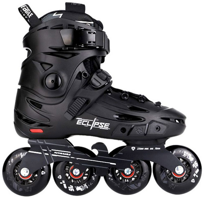 플라잉 이글 롤러 공용 SEBA Falcon 파틴 FAST 남성용 블랙/그레이 X7D, 브레이크 필요 발광 휠 대삼륜 특수사양 메신저, 45, 1개