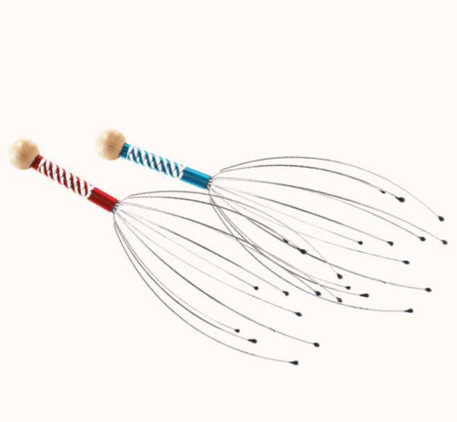 JK 두피 마사지기 휴대용 일상 뷰티, 랜덤, 1개