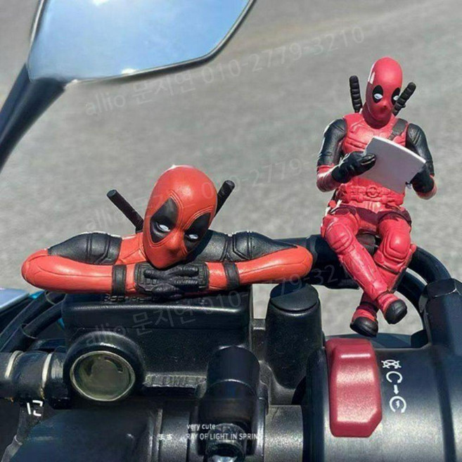 오토바이 장식 자전거 데드폴 피규어 악세사리 자동차 대쉬보드 꾸미기 캐릭터 굿즈, A