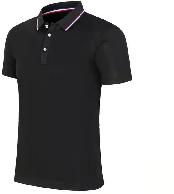 短袖翻領POLO衫 工作團體服公司制服 速乾透氣情侶款 多色, 黑