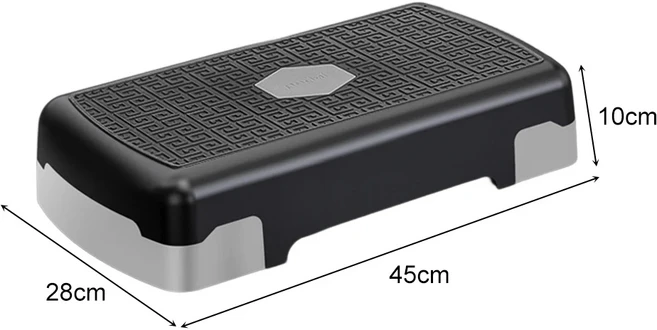 다이어트스텝퍼 발운동기구 에어로빅 피트니스 스텝퍼 체육관 운동 발 페달 조절 가능 미끄럼 방지 안정적, 02 Grey black