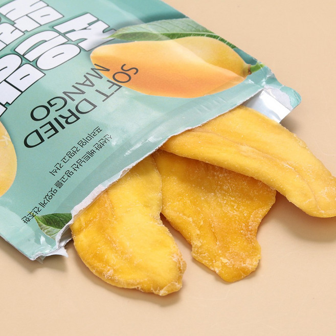 지브로와 베트남 최상급 무설탕 참좋은 망고 말랭이 80g 세트, 8개, 건망고 95%(하늘색)