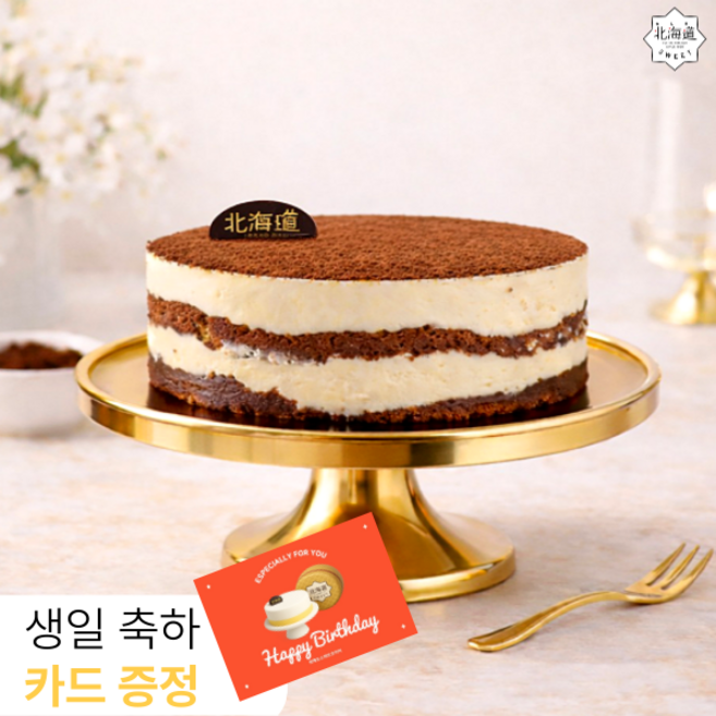 북해도스위트코리아 촉촉한 부드러움이가득!북해도 티라미수케이크, 1개, 360g