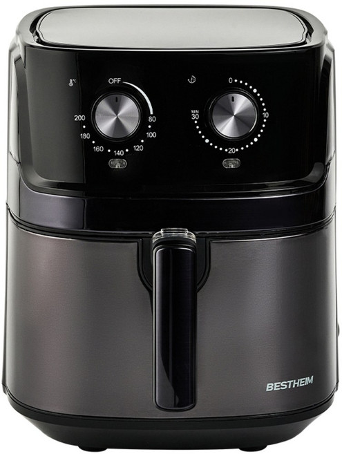 베스트하임 304 올스텐 에어프라이어 바스켓형 대용량 5.5L, 블랙