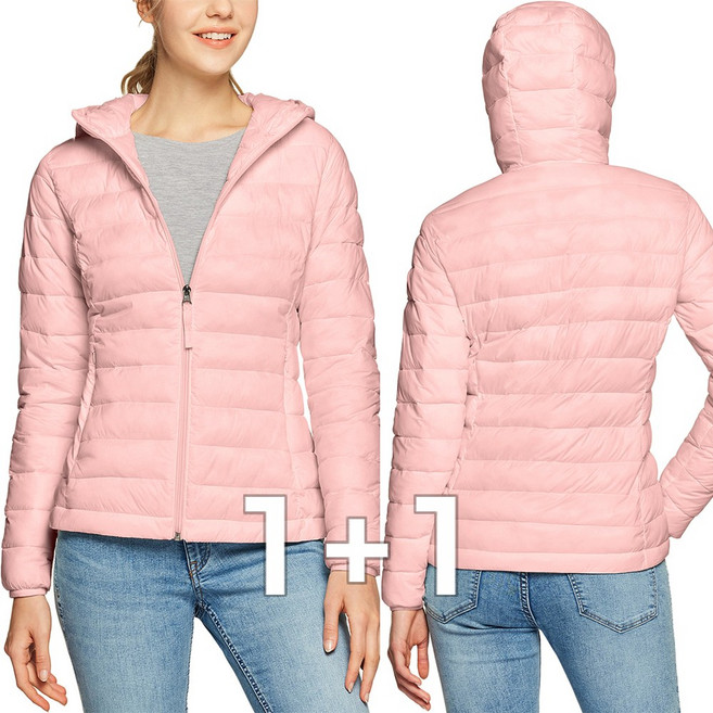 [1+1] 여성 후드 경량 패딩 자켓