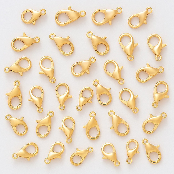 랍스터 고리 연결고리 키링 부자재 21mm, 30개, 골드