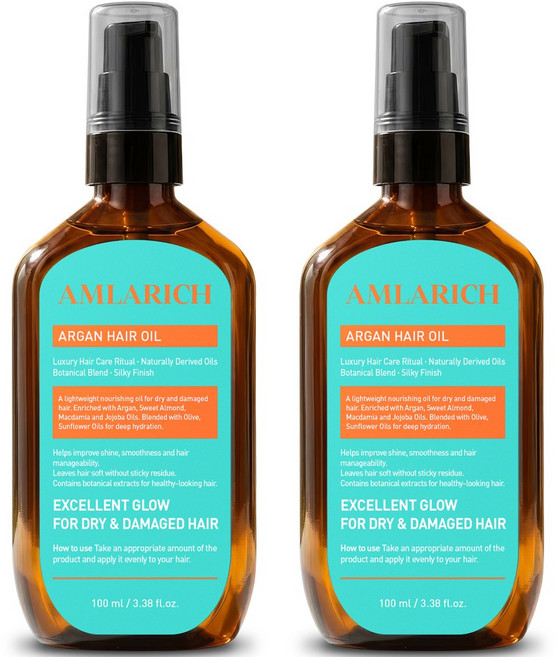 암라리치 아르간헤어오일 에센스 단백질 리페어 포뮬러, 2개, 100ml
