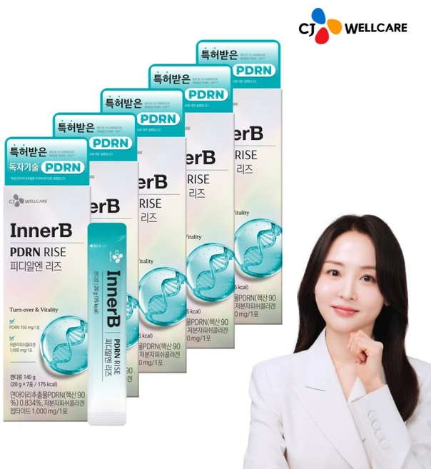 CJ 이너비 먹는 PDRN 150mg 콜라겐 뮤신 이승희약사의 피디알엔리즈, 5박스, 140g - 쿠팡
