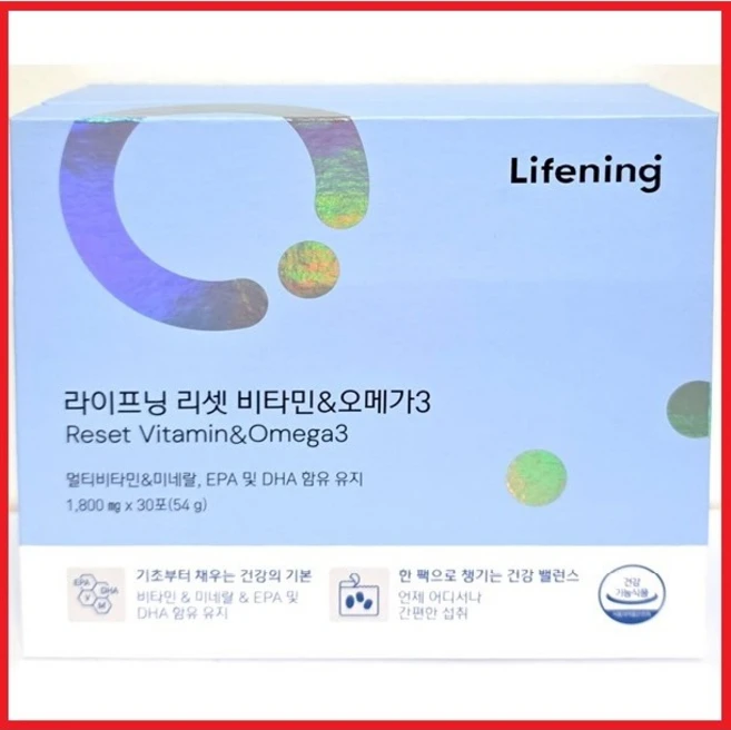 인셀덤 라이프닝 리셋 비타민&오메가3, 1세트, 30정 - 쿠팡