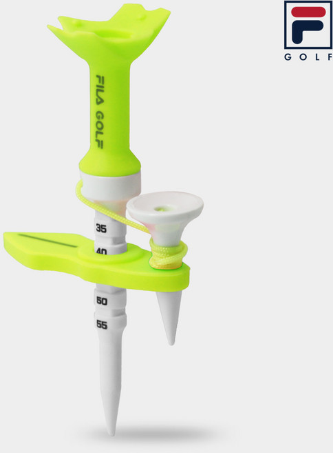휠라 에이밍 높이조절 마그네틱 골프티 무저항 골프티꽂이, 1개, 옐로우