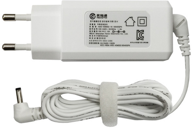 엘지 노트북 울트라북 호환 충전기 19V 2.1A 40W 연결잭 직경 4.0X1.7mm EAY63069601 호환 어댑터, 1개