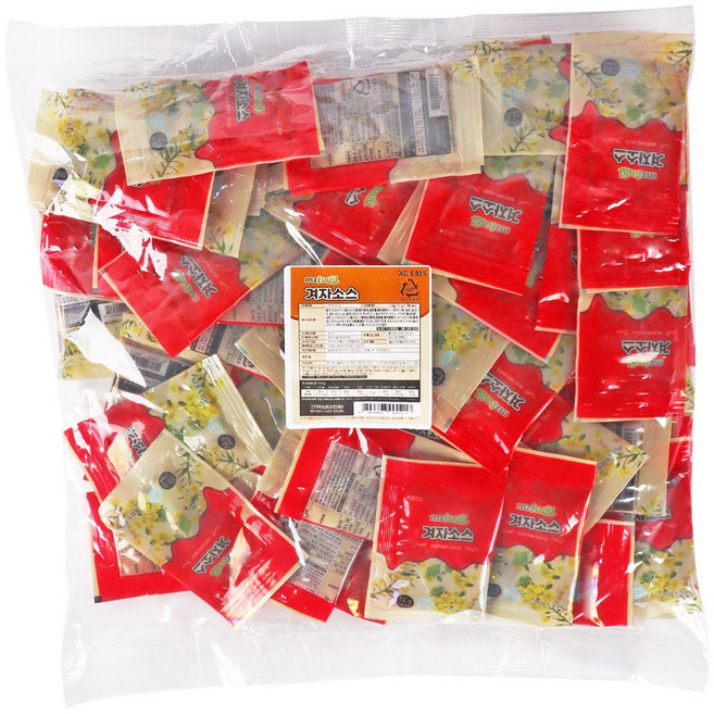 푸드올마켓_ 엠지푸드 일회용 겨자소스 1.2kg(12g x 100ea), 100개, 12g