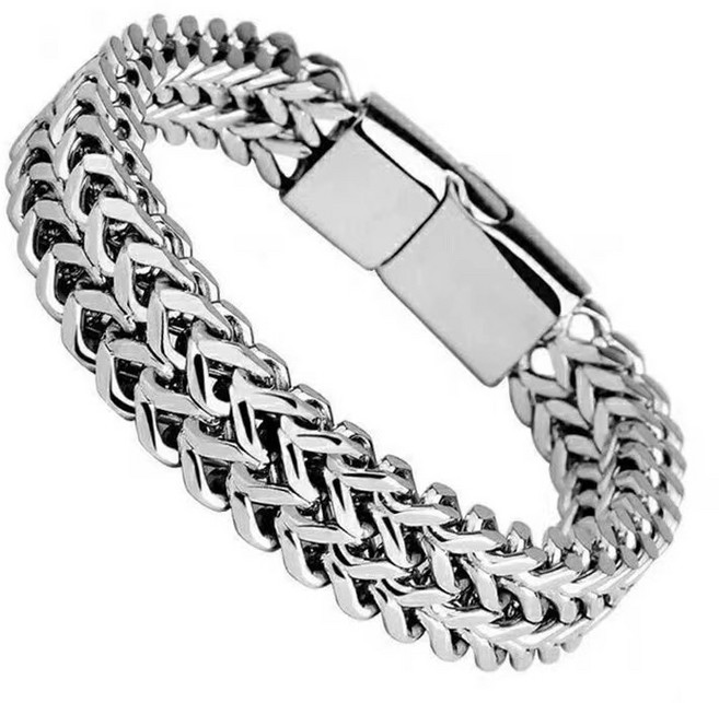 Sun_Plus 雲錦S款 嘻哈 鈦鋼手鍊 男士簡約霸氣龐克風