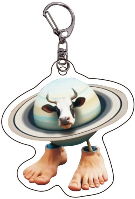 로앤제이 이탈리안 브레인롯 아크릴 키링, 1개, 14. 라 바카 사투르노 사투르니타