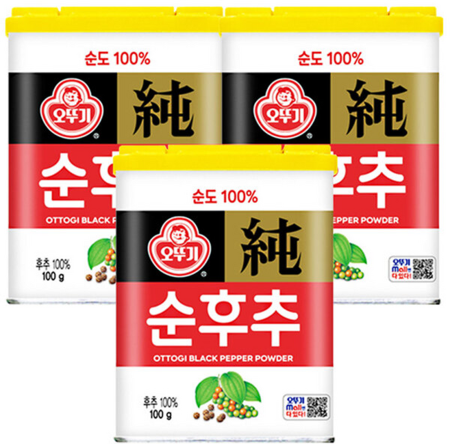 오뚜기 순후추 / 후추 조미료, 100g, 3개