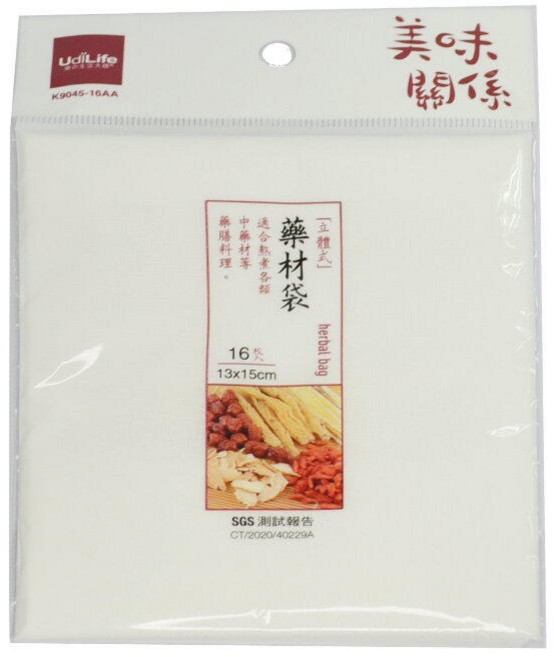 UdiLife 藥材袋 立體泡茶袋 13x15cm 16入, 1個