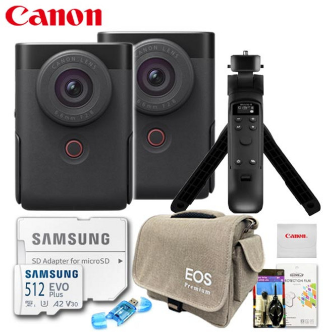 캐논 정품 PowerShot V10/아이리버 슈팅그립 패키지 7종세트/128G+슈팅그립 / TJ, 512G
