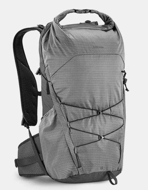 데카트론 등산 아웃도어 트레킹 스포츠 배낭 여행 가방 22 리터 초경량 백팩, 라이트 그레이