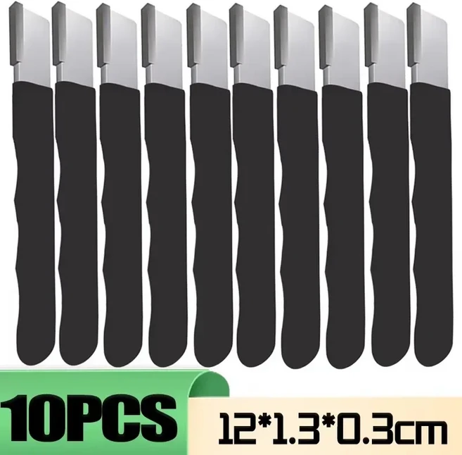 12/1PCS 휴대용 빠른 샤프너 합금강 수동 연삭 가위 칼 샤프닝 스톤 야외 홈 가든 도구, 01 12cm, 09 10PCS Black