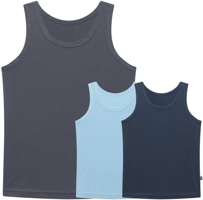 엠알키즈 인견 에어로쿨 스판 남아 런닝 3매입 SV018