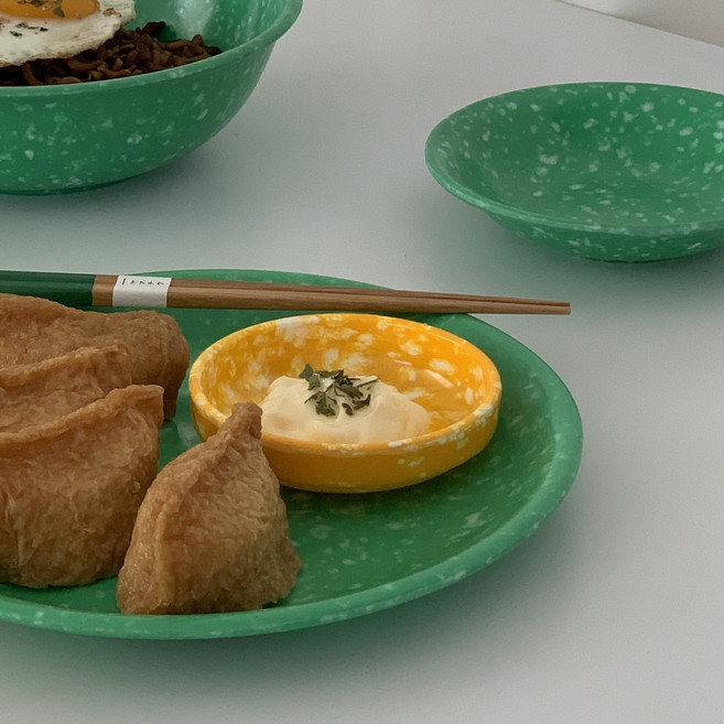 (소스볼) 멜라민 레트로 분식접시 포장마차 분식집 그릇 4colors, 1개, 핑크