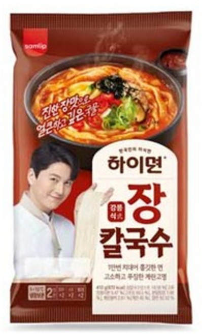 [오티삼립]냉장 2인 하이면 강릉식 장칼국수 412g 10개