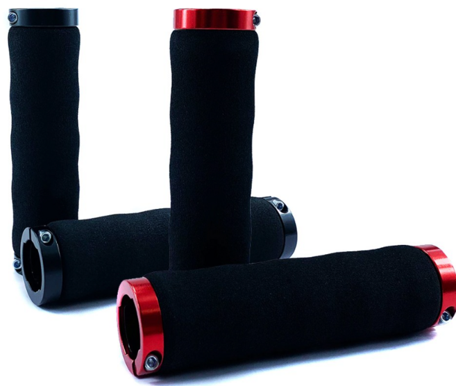 자전거 스펀지 그립 손잡이 핸들 쿠션 핸들바그립 락그립 바엔드 교체 스폰지그립 전동킥보드 용품, 레드, 1개