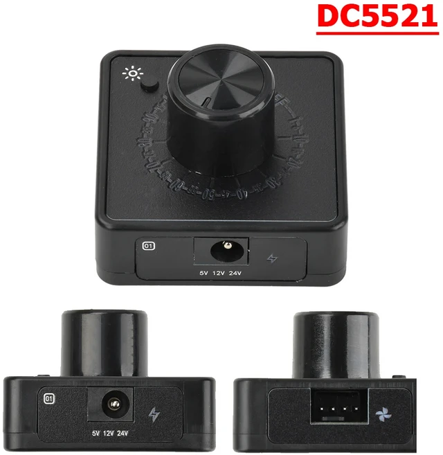 PWM 4핀 팬 컨트롤러 거버너 DC 5V 12V 속도 타입 CDC5521 인터페이스 냉각, 03 DC5521