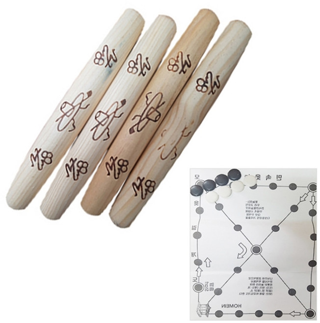 민속놀이 윷놀이 세트, 윷놀이세트, 1개