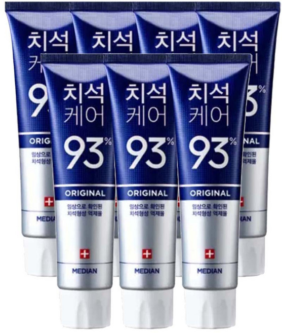 아모레퍼시픽 메디안 치석 오리지널 치약세트120g x 7p + 아모레 샘플 증정, 1세트, 120g