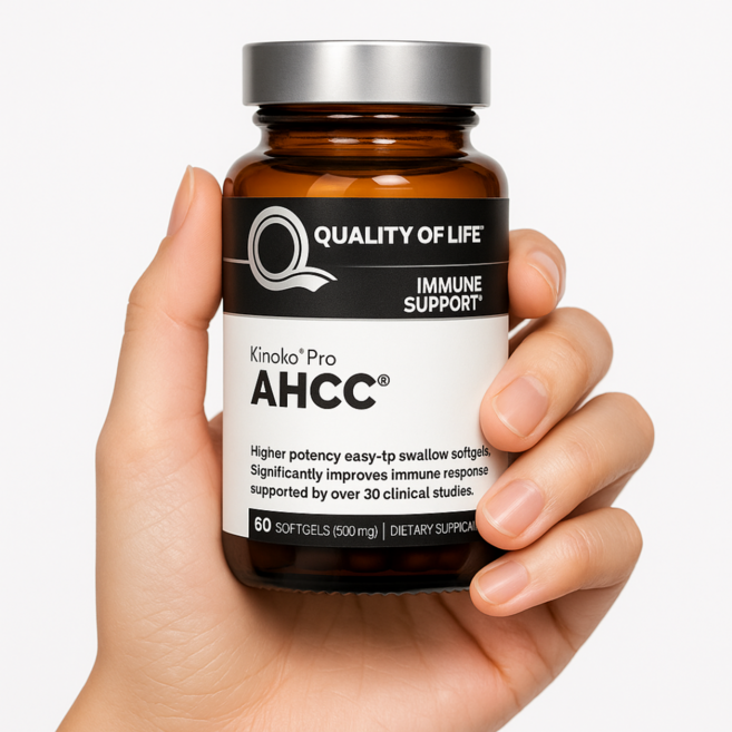 퀄리티 오브 라이프 랩 AHCC RX 300mg 소프트젤 60정, 1개