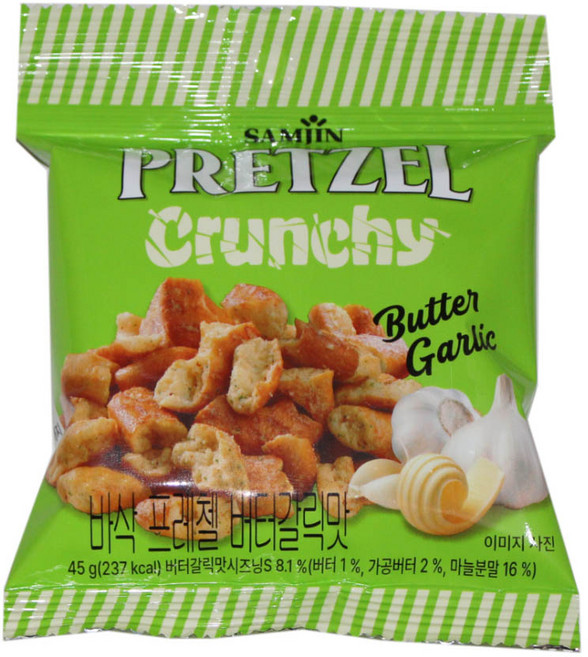 삼진 바삭 프레첼 버터갈릭, 45g, 1개