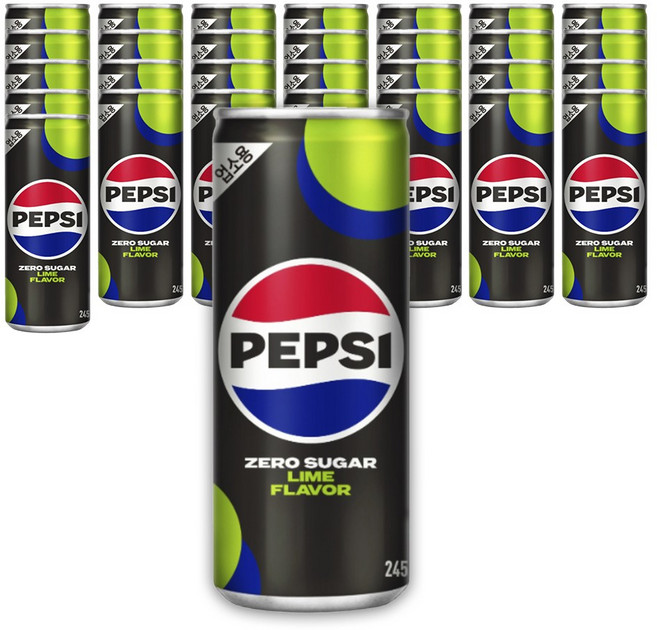 펩시 업소용 펩시콜라 제로슈거 라임향, 30개, 245ml