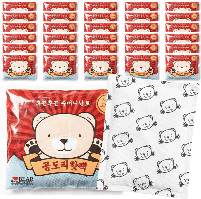 곰도리 포켓용 핫팩 고급형, 30개