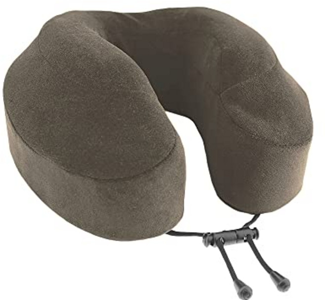 Cabeau Evolution 클래식 목 지지 베개 - 여행용 목 베개 - 360도 편안한 메모리 폼 비행기 베개 - 똑바로 수면을 위한 머리 및 턱 지지 베개 그래파이트, Graphite, 1개